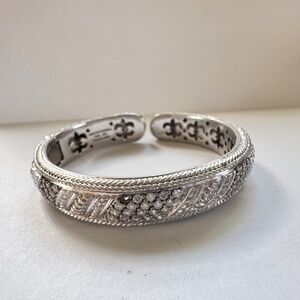 Judith Ripka Sterling Silver CZ Cuff Bracelet